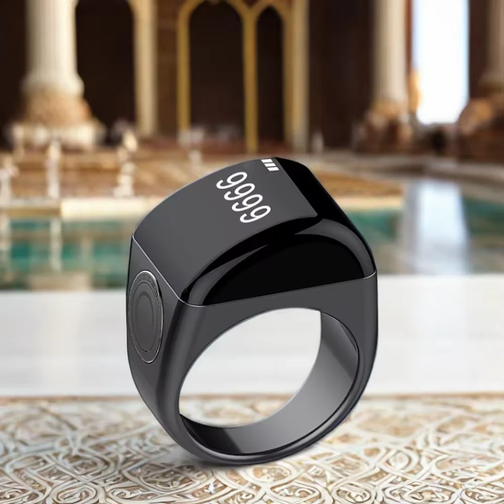 Equantu Hot Sale Digital Muslim Gift Smart Tasbeeh Tasbih Ring Tally Counter Muslim Gift Azan Alarm Arabic Qibla Tasbeeh