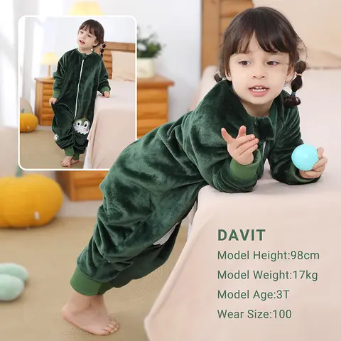 MICHLEY Söt flanellbarn sovsäck säck sovsäck vinter varm pyjamas pyjamas för flickor pojkar barn 1-6T 10 best sales sovsäck för bebis - №8