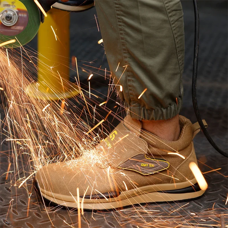 Fashion 2024 Latest 10KV Heat Resistant Welding Shoes Steel Toe Cap Men Work Safety Shoes Nail Proof Anti Smashing Sneakers