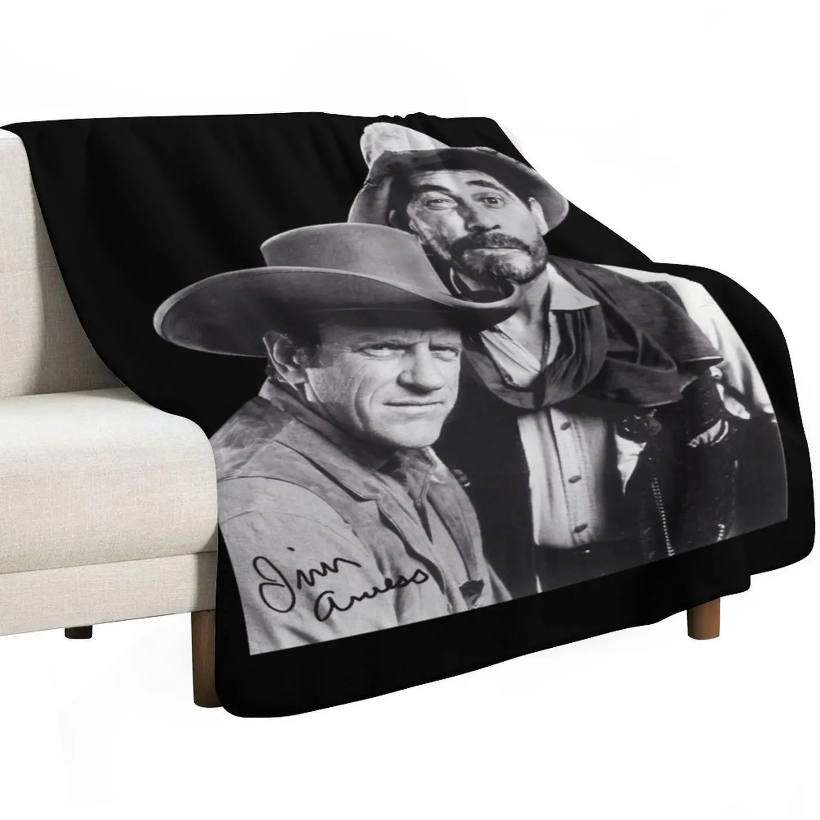 Gunsmoke Series James Arness And Matt Dillon Throw Blanket Sleeping Bag Sofas For Baby Bed covers Moving cosplay anime Blankets