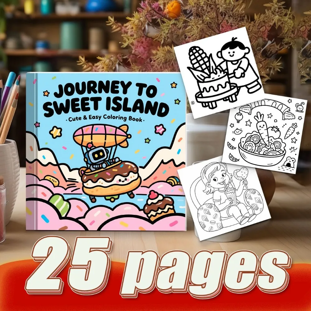 

Ocean Mermaid Afternoon Tea Themed Coloring Book Stress Relief Healing Parent Child Companion Rich Content Free Brushes Gift