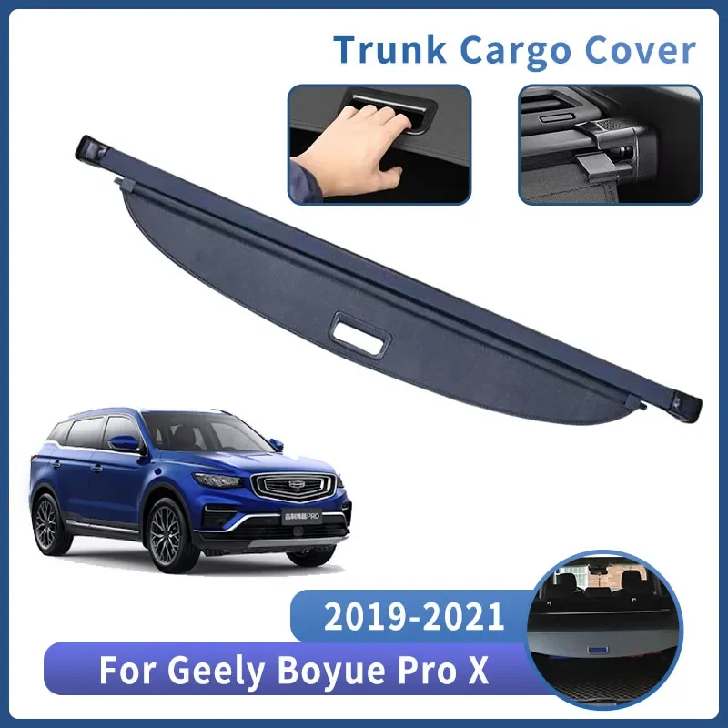 

Car Trunk Bracket For Geely Boyue Pro X 2019 2020 2021 Trunk Storage Curtain Rear Partition Retractable Interior Car Accessories