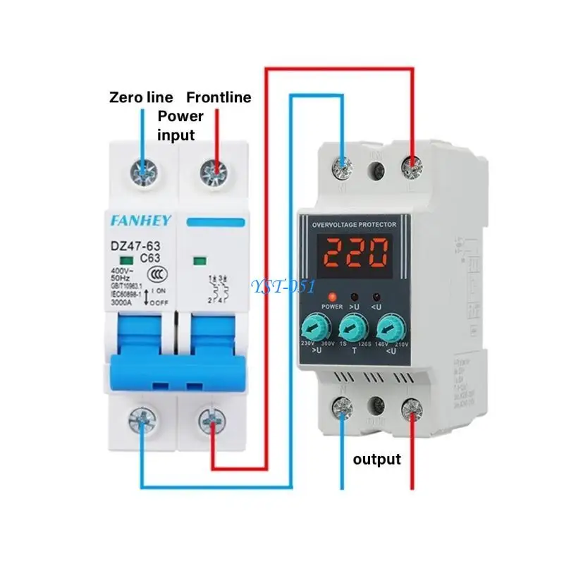 

E15A Voltages Output Stabilizer Adjustable 63A Protector for Home Office Appliance
