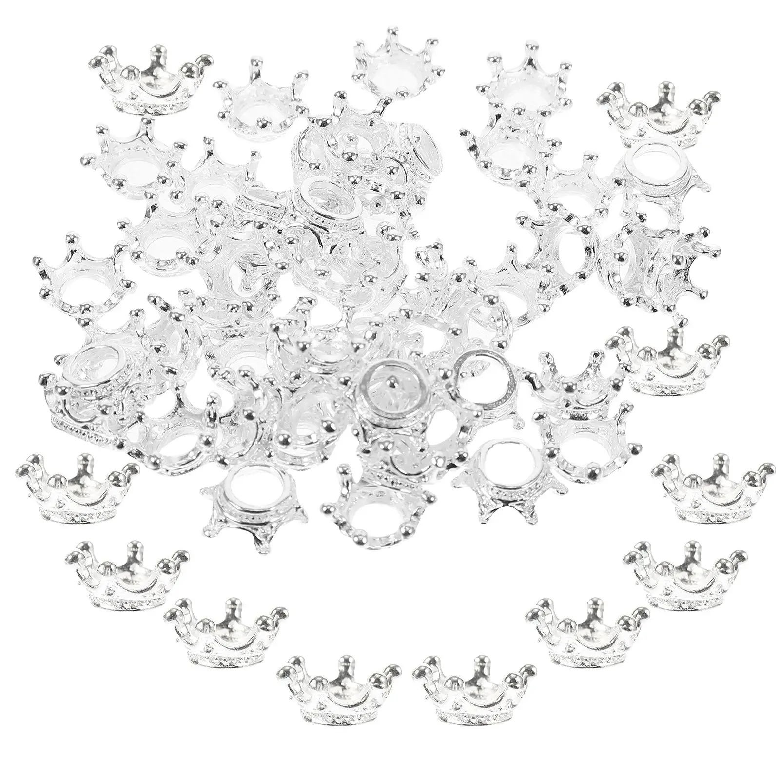 

60 Pcs Crown Accessories Vintage Alloy Charms DIY Jewelry Crafts Lightweight Adorable Pendant Durable Perfect Gifts