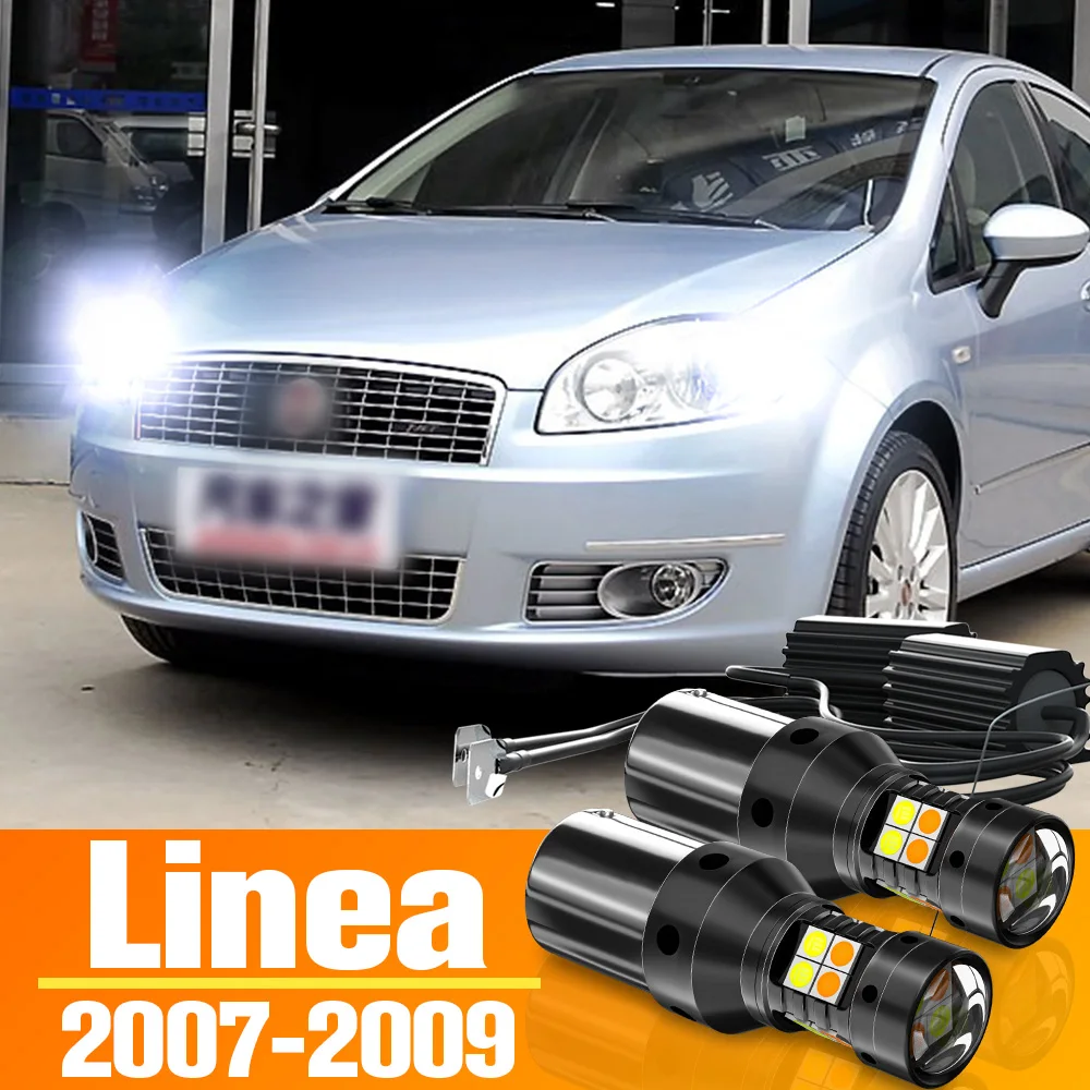 

2pcs Dual Mode LED Turn Signal+Daytime Running Light DRL Accessories For Fiat Linea 2007 2008 2009