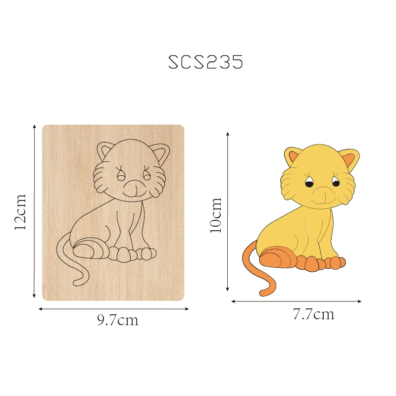 Cat Automobile Phone Instrument Wooden Cutting Knife Die, Used with the Machine, SCS235