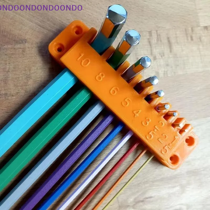 Numbered Hex Socket Organizer Punch-Free Wall Mount Tool Storage Rack For Pegboard Workshop