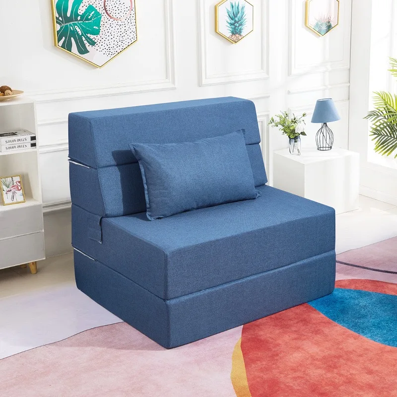 

Foldable sofa chair bed tatami bed dual-use single double bedroom household lazy bed small household sponge models