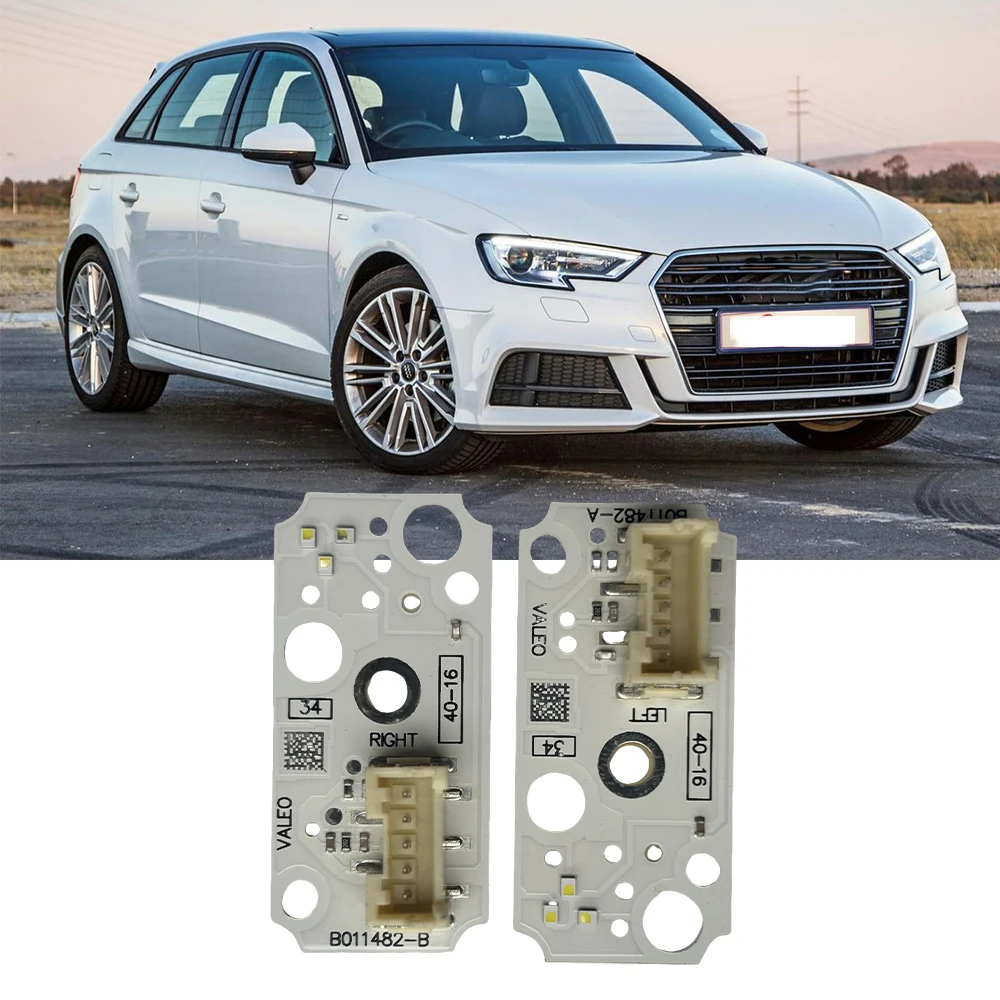 White Angel Eyes DRL Boards 8V0998473 8V0998474 For Audi A3 S3 Xenon Headlight Daytime Running Light Repair B011482-A B011482-B