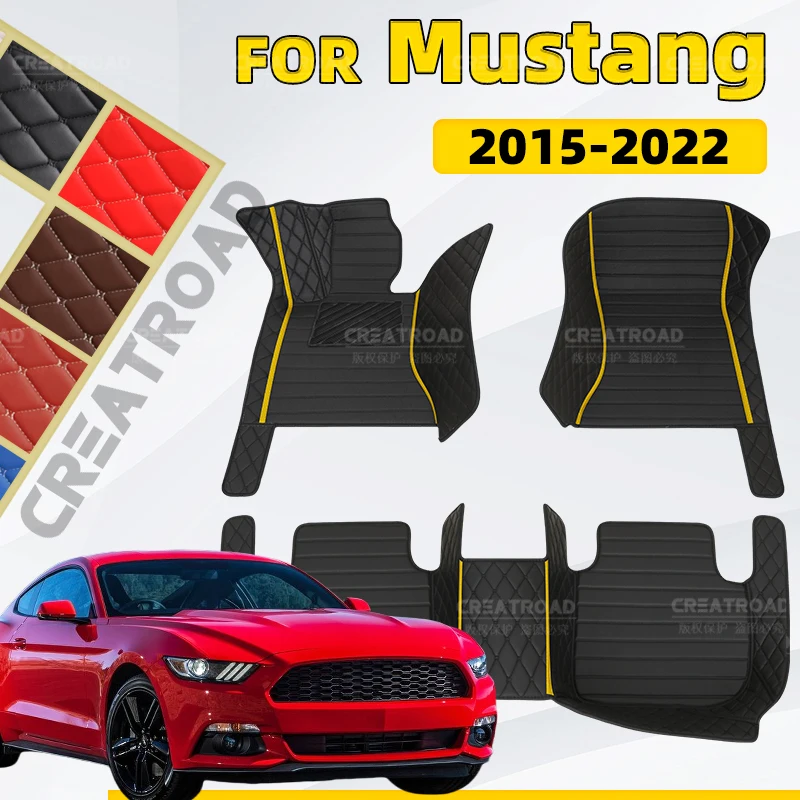 

CREATROAD for Ford Mustang 2015-2022 2021 2020 2019 2018 2017 Custom Car floor mats foot Pads automobile carpet cover interior