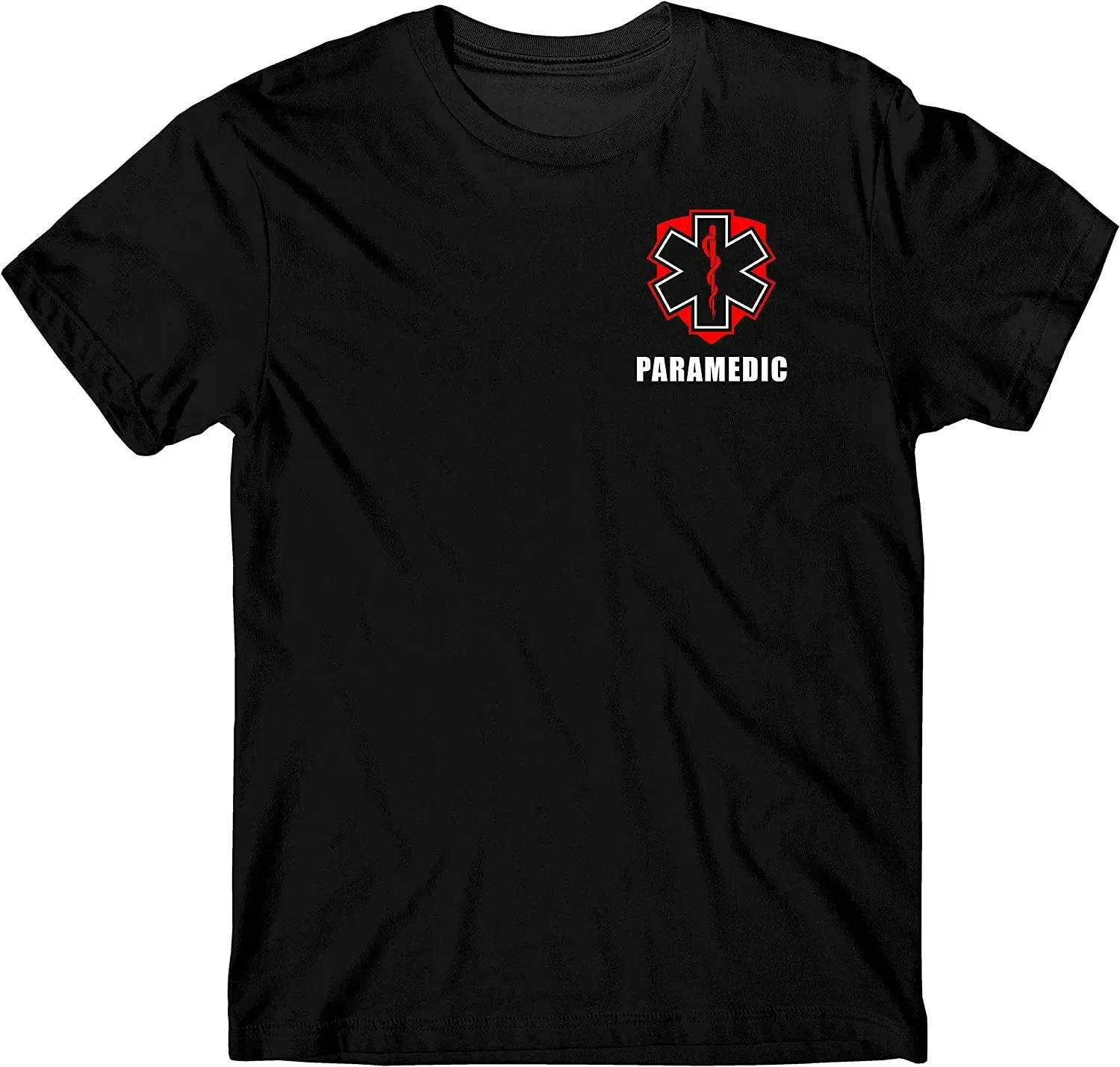 2024 Paramedic T-Shirt, Front and Back Print Tee Shirt Men's 100% Cotton Casual T-shirts Loose Top Size S-3XL Mens Top