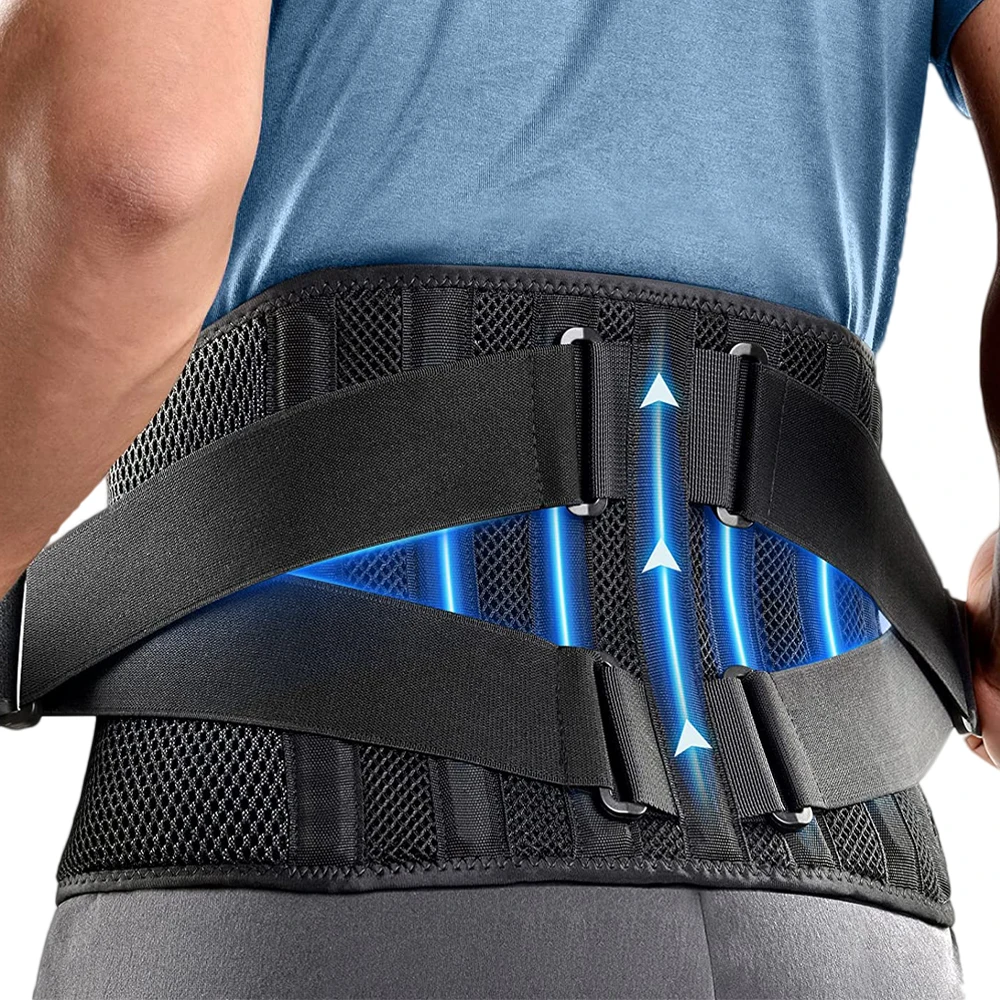 Back Brace for Men Women Lower Back Pain Relief with 7 Stays Adjustable Back Support Belt Anti-skid Lumbar Support for Sciatica