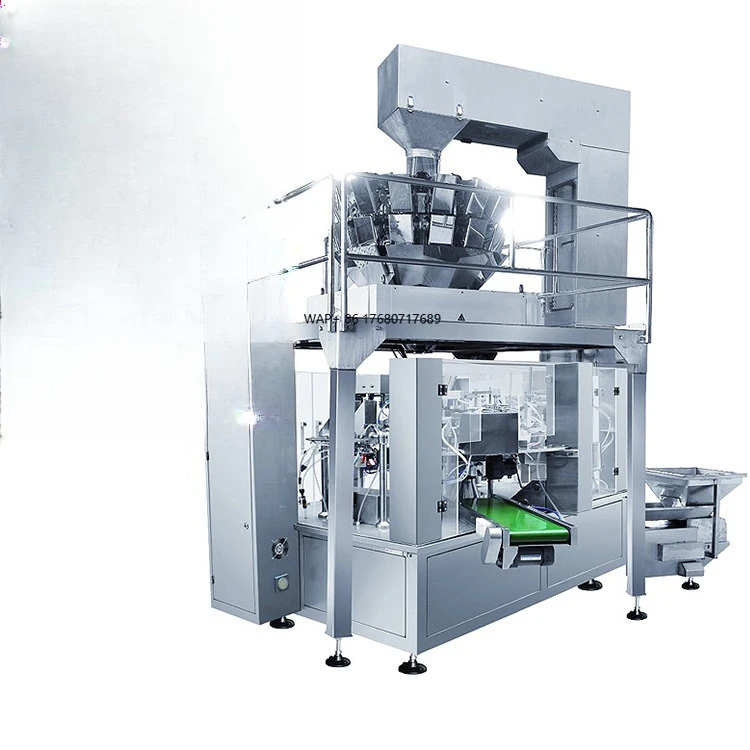 

Premade Doypack Bag Automatic Fill Seal Packing Machine for Frozen Meat Shrimp Fish Chicken wings Food Dumplings Peas Meatball