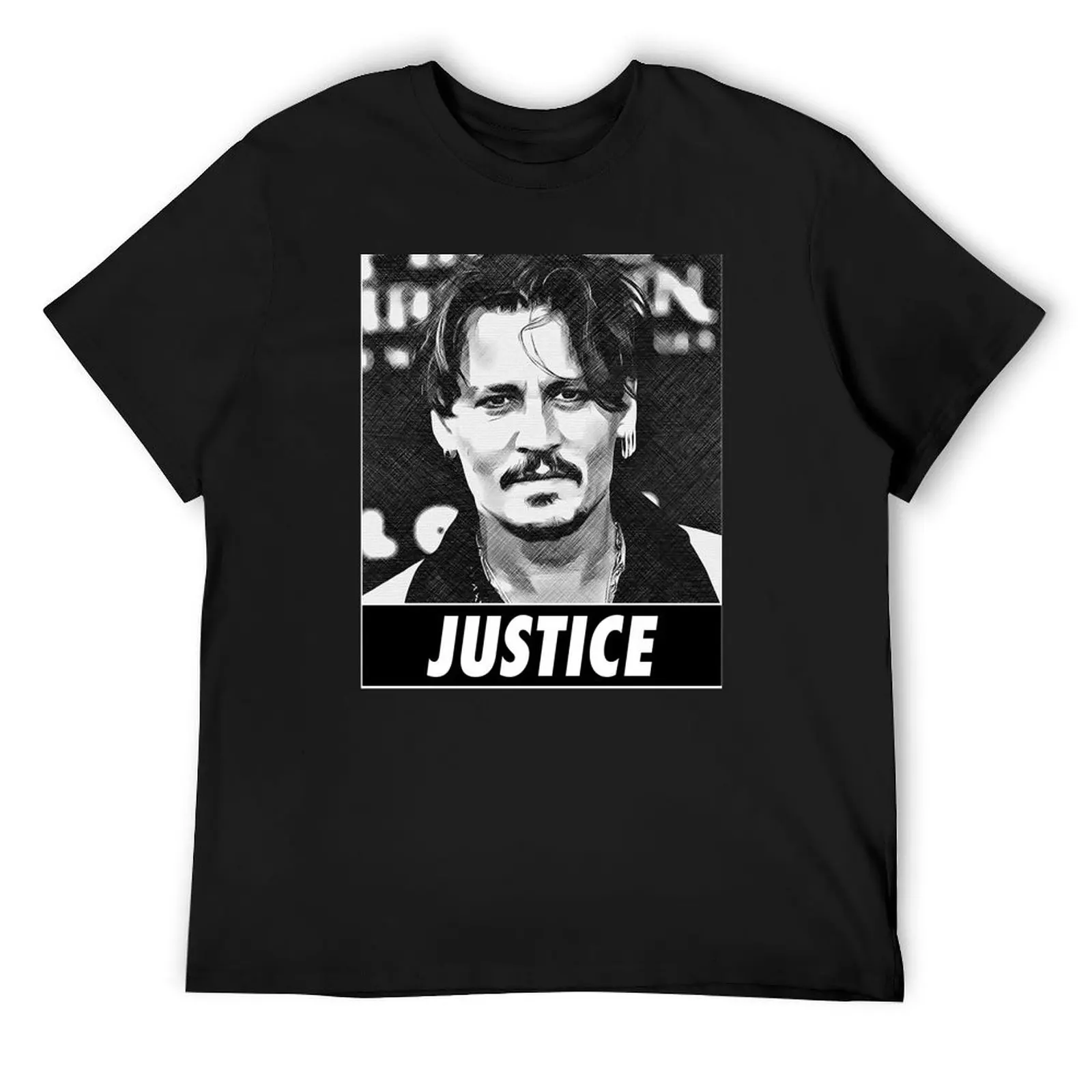 justice for johnny depp v3 T-Shirt anime t shirts tops graphic t shirts Men's t-shirts