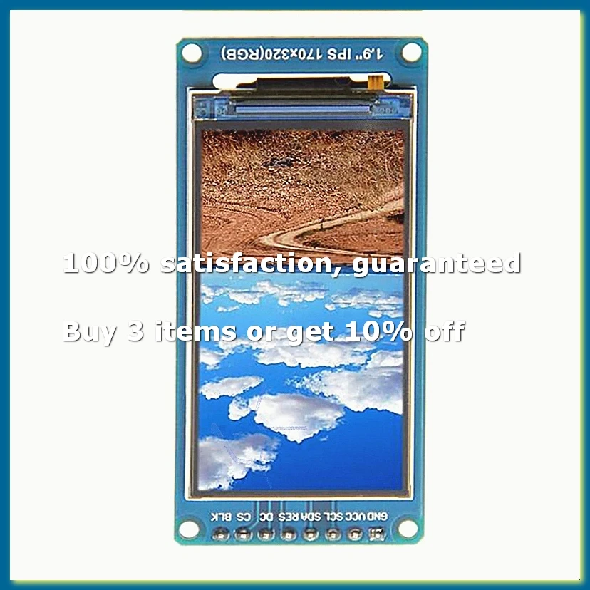 1.9Inch IPS Full Angle TFT Display Screen LCD Screen Color Display Module SPI Serial Port High-Definition 170x320 ST7789-WDL