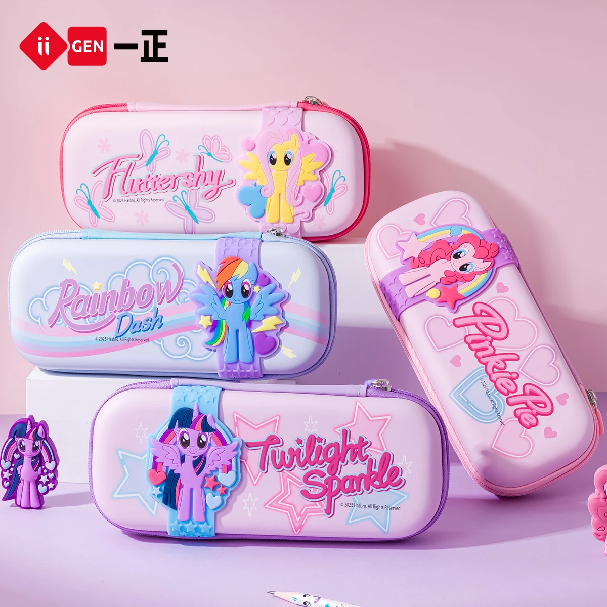 IiGEN Yizheng Cartoon Cute My Little Pony PVC Pen Box Anime Twilight Sparkle Rainbow Dash Pinkie Pie  Applejack Pencil Case Bag