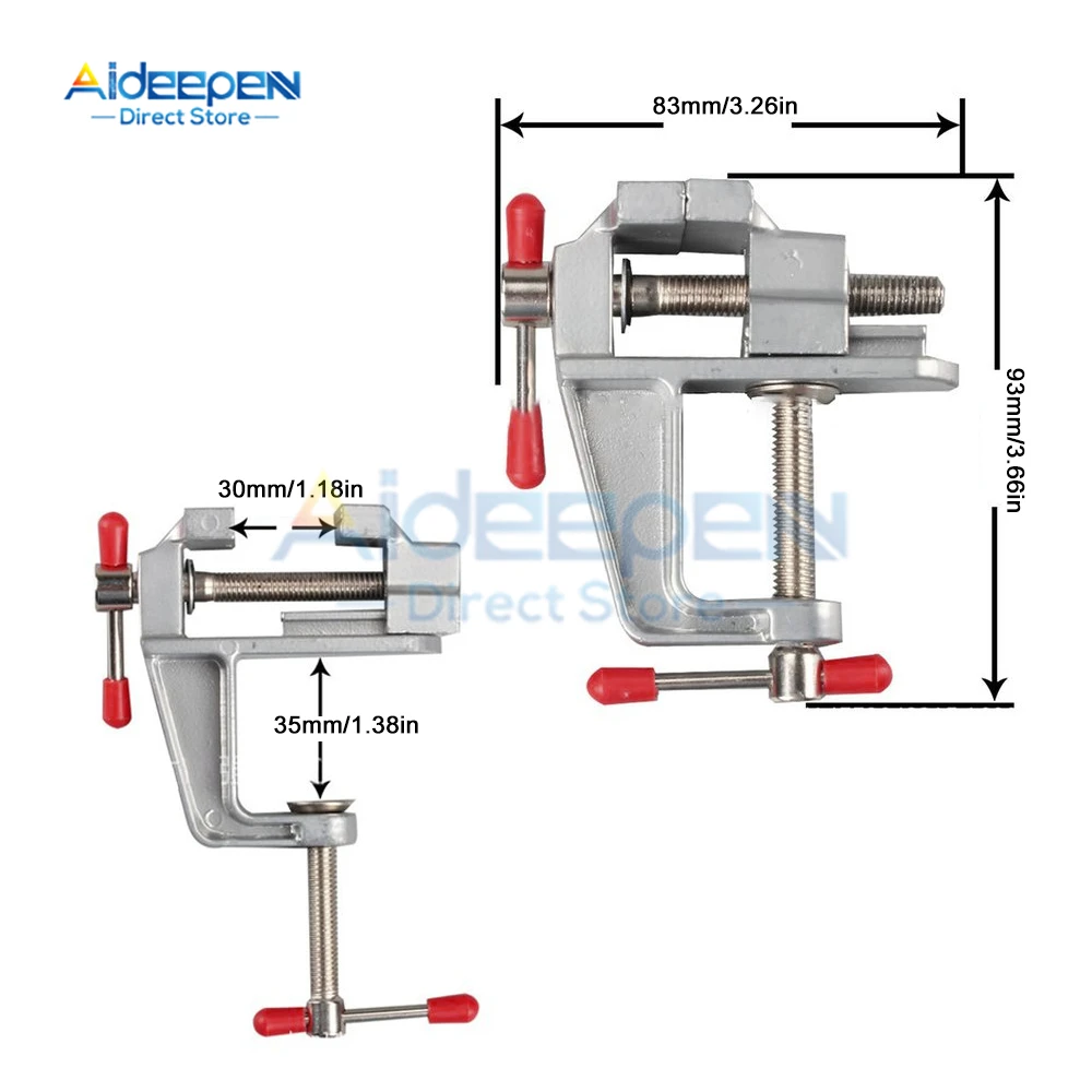 Mini Bench Vise Muliti-Funcational Table Screw Vise Aluminium Alloy 30mm Table Bench Clamp Vise for DIY Craft Mold Fixed Repair