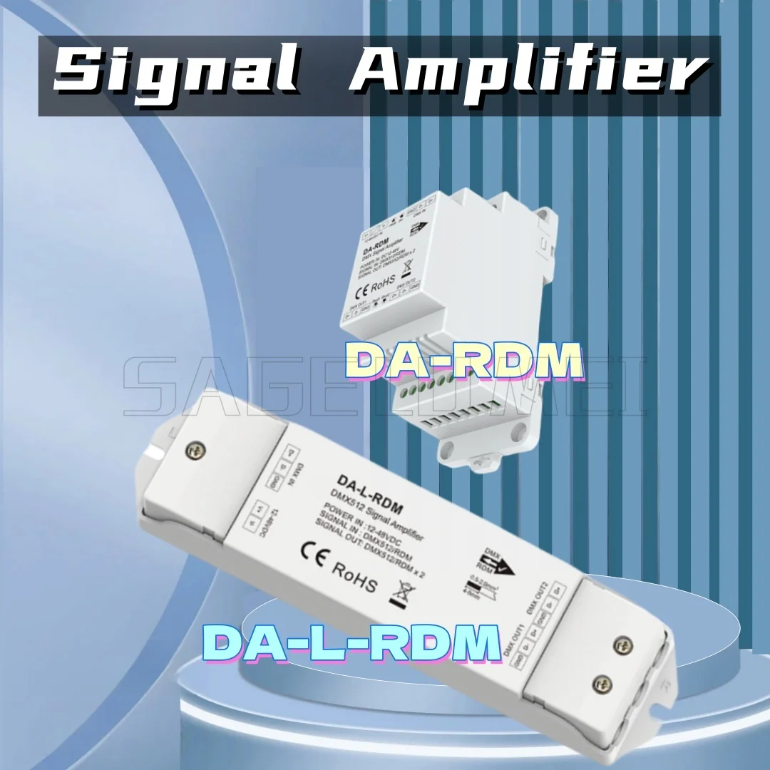 

DC 12-48V skydance DA-L-RDM DA-RDM 2 Channels DMX&RDM Signal Amplifier Dmx 512& RDM Signal Input insulat the signal that comes
