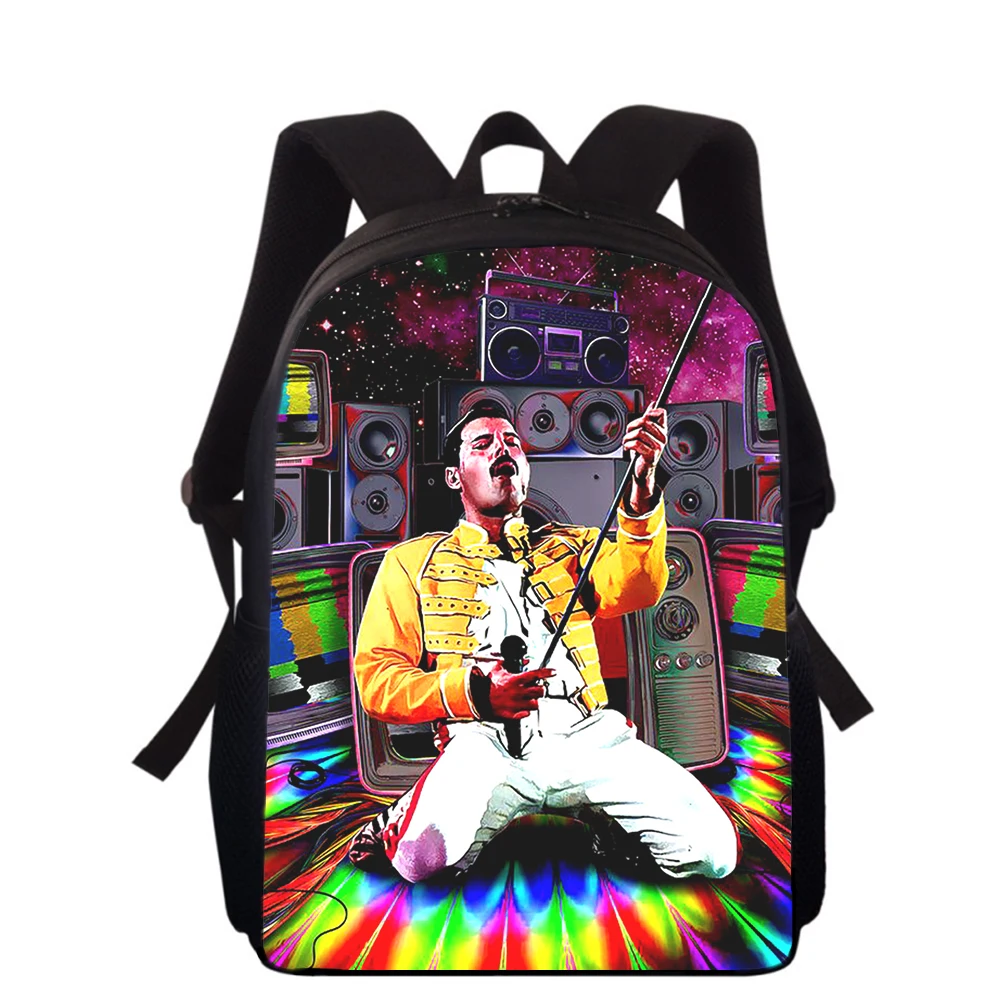 Queen band Freddie Mercury 15” 3D Print Kids Backpack Primary School Bags for Boys Girls Back Pack Students School Book Bags