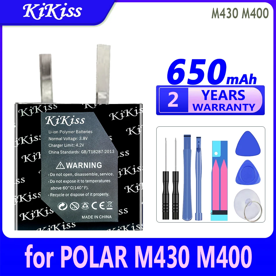 

650mAh KiKiss сменный аккумулятор M430 M400 (322826) для POLAR M430 M400 GPS спортивные часы