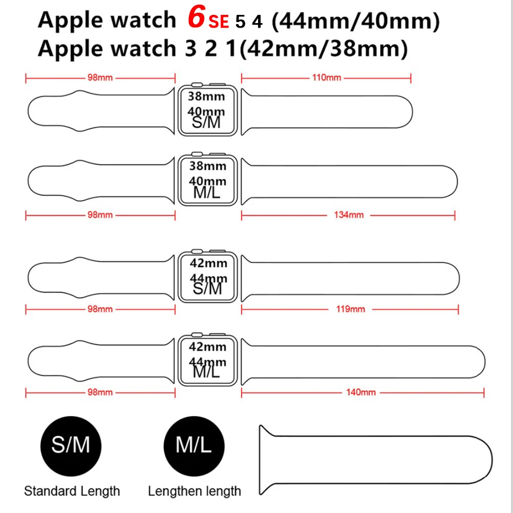 Спортивные ремешки для Apple Watch Band 44 мм 45 мм 42 мм 40 мм 49 мм 46 мм 41 мм 38 мм Силиконовый браслет iWatch Series 10 9 7 8 SE 3 Ultra 2