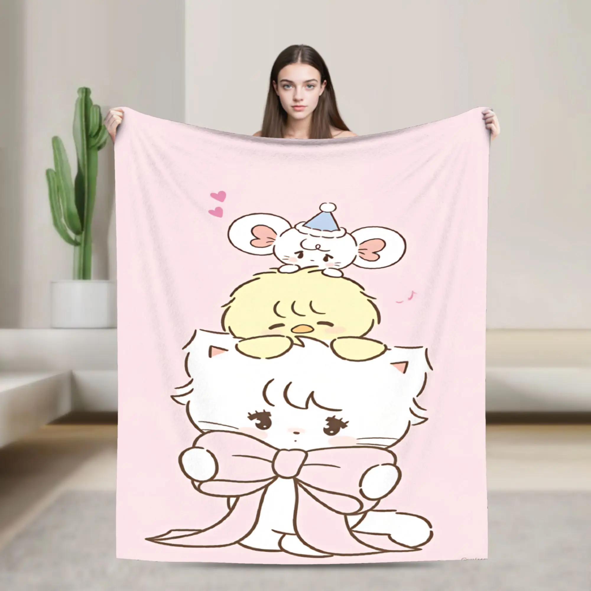 Mikkos Mousses Super Soft Blanket  Picnic Plush Throw Blanket Novelty Bedroom Flannel Bedspread Sofa Bed Cover