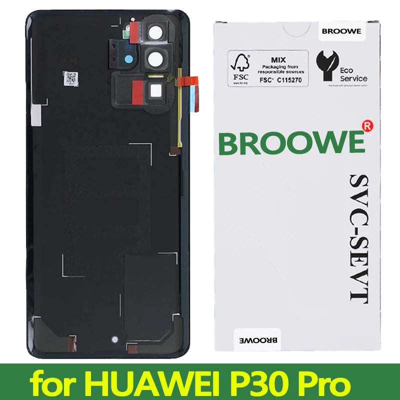 Kit De Remplacement Vitre Arrière Pour Huawei P30, P30 Lite, P30 Pro - Avec Adhésif Et Lentille Caméra - Neuf