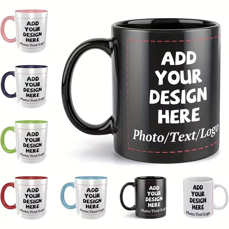 

Custom Coffee Mug Personalized with Images Texts Logo Unique Gift for Birthday Engagement Wedding Graduation Ceremony