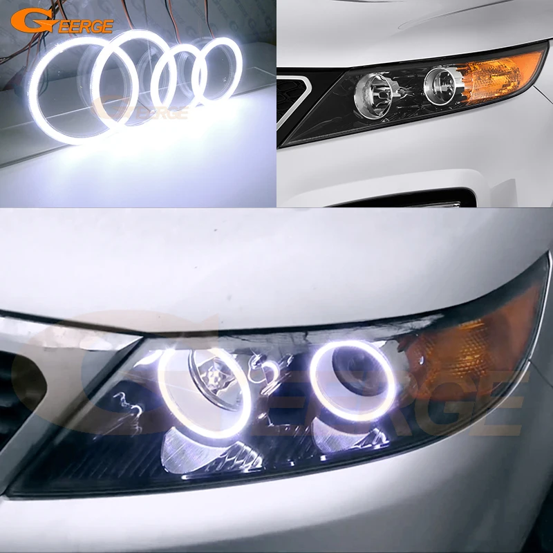 For Kia Sorento II XM 2009 2010 2011 2012 2013 Excellent Ultra Bright COB Led Angel Eyes Kit Halo Rings Day Light