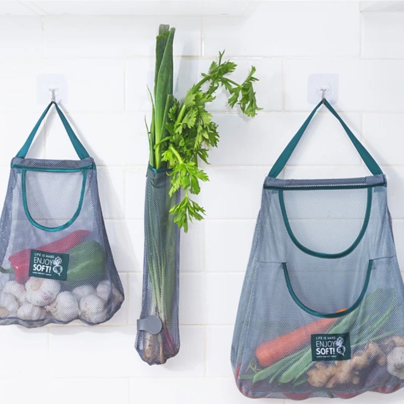 

Fruit and Vegetable Storage Bag Kitchen Single and Double Layer Onion Ginger Garlic Storage Mesh Bag Multifunctional Storage Bag