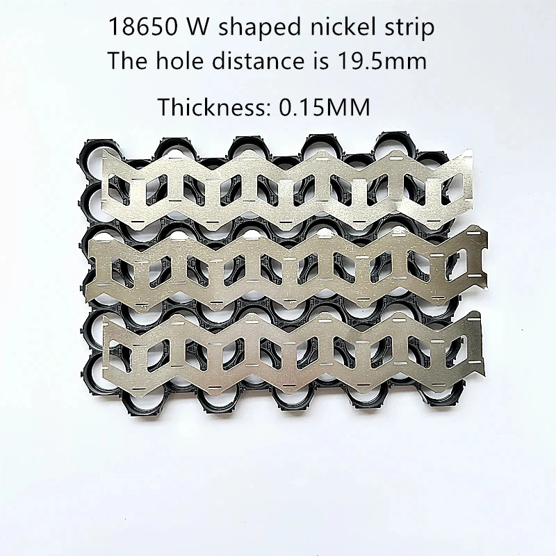 1Meter  18650 Nickel plated strip  Center Distance 18.5/19.5mm Oblique W-type  Nickel Sheet Spot Welding Lithium Batterys