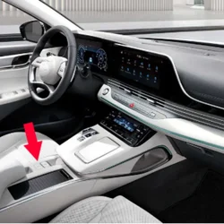 For Hyundai Azera Grandeur (IG) 2019-2022 Carbon Fiber Style Front Center Console Cup Drink Holder Cover Trim Bezel Frame