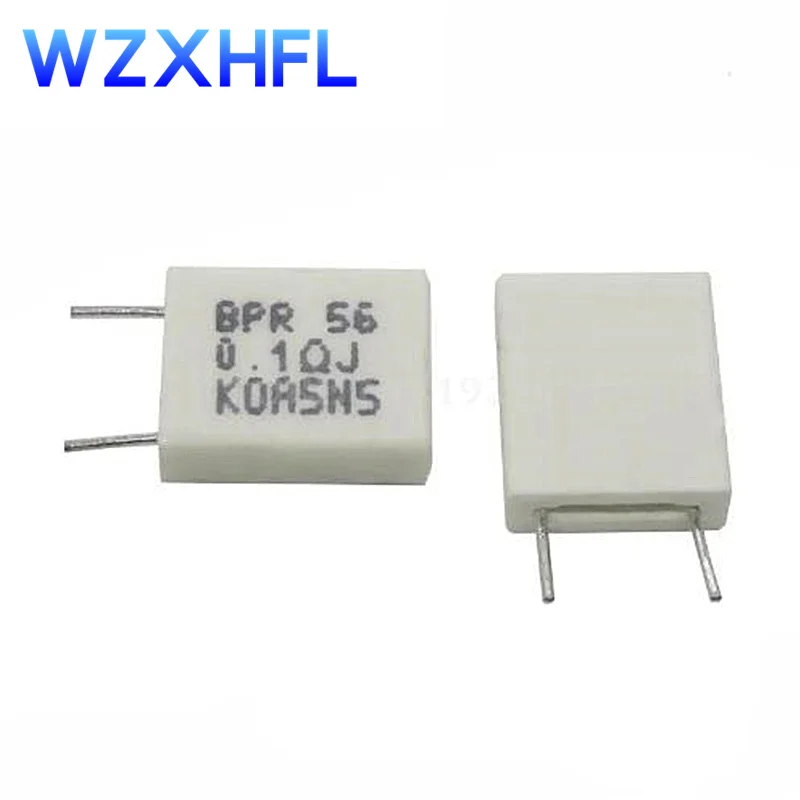 Résistance de ciment céramique non inductive, 10 pièces, BStore 56, 5W, 0.001, 0.1, 0.15, 0.22, 0.25, 0.33, 0.5 ohm, 0,1 R, 0,15 R, 0,22 R, 0,25 R, 0,33 R, 0,5 R