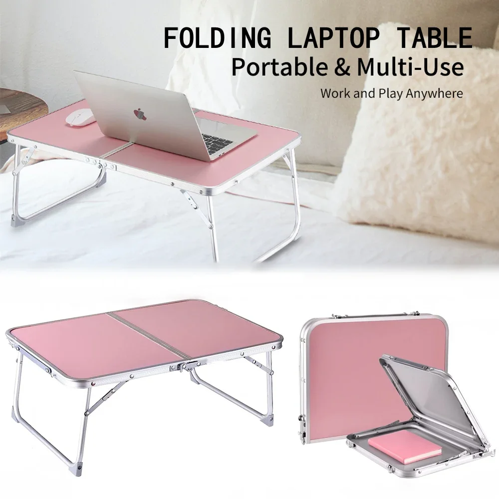 Mini Folding Laptop Desk, Portable Folding Camping Table, Reading Desk with Storage Space, Reading Holder for Anywhere, Lap Desk