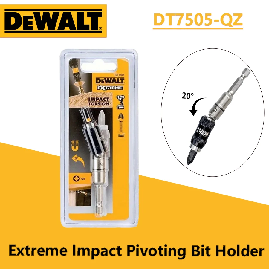 DEWALT DT7505-QZ Extreme Impact Pivoting Bit Holder PZ2 25MM Tip Holder 1/4 \