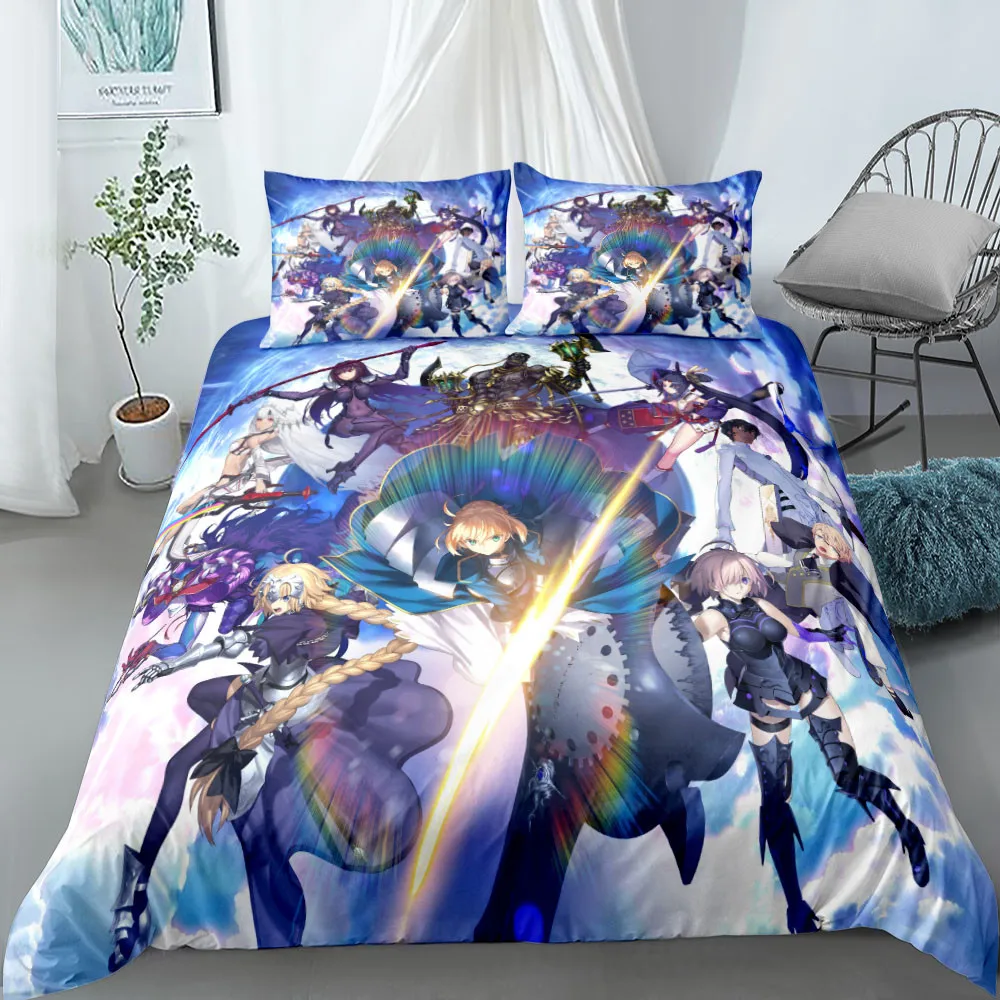 Zero Fairy Bedding Set King Queen Double Full Twin Single Size Duvet Cover Pillow Case fate Bed Linen Set Duvet Cover Bed Set