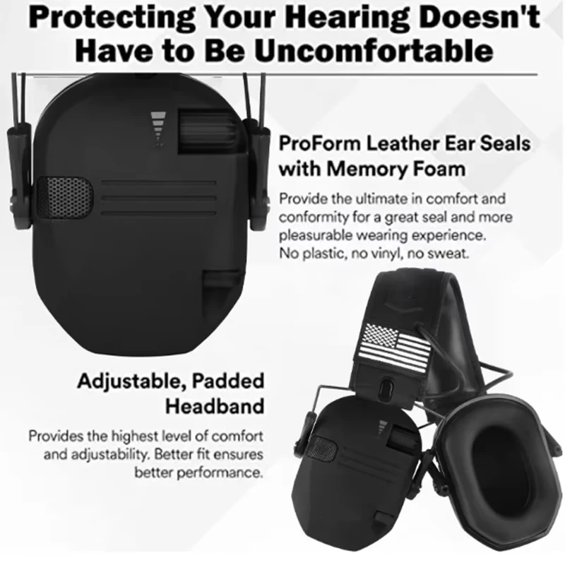 2024 Tactical Electronic Shooting Earmuff Anti-noise Headphone Sound Amplification Hearing Protection Headset Foldable Hot Sale