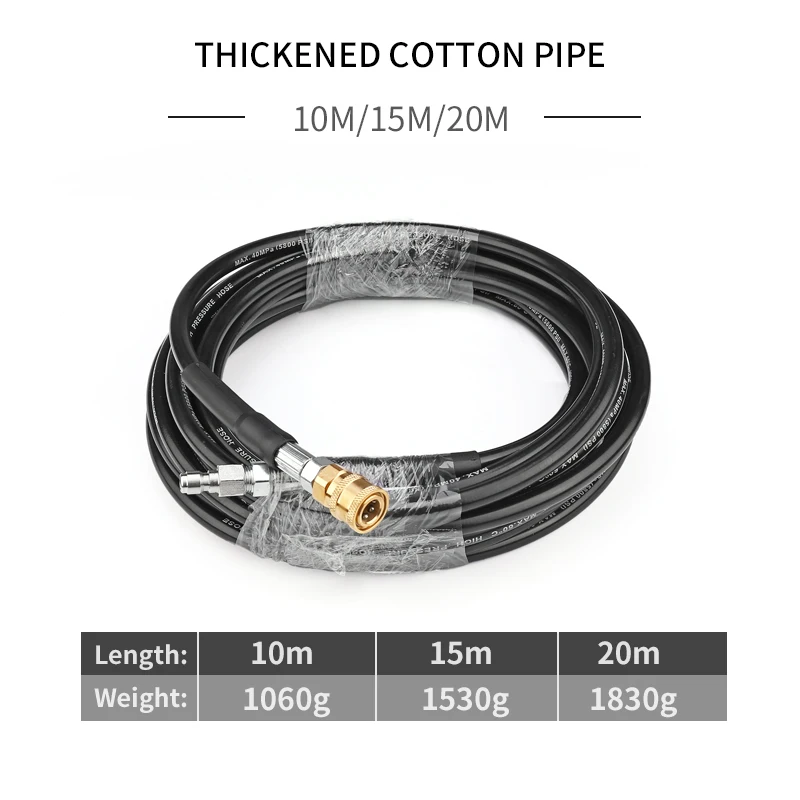 Sewer Cleaning Hose For High Pressure Washer 10/15/20M Water Cleaner Extension Hose Remove Pipeline Blockage Car Accessory