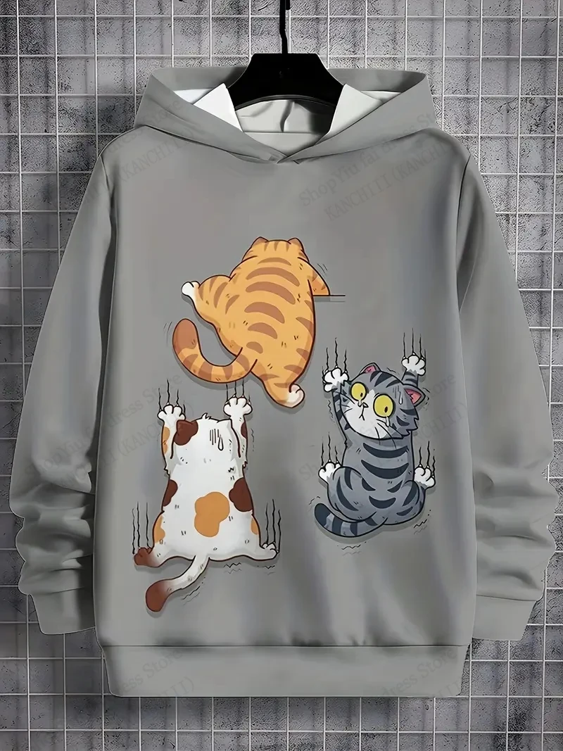Mens Royal Cat 3D Print Hoodie For Men Women Casual Long Sleeve Hooded Sweatshirt Animal Hoodie Men Clothes Kitten Coat Cartoon