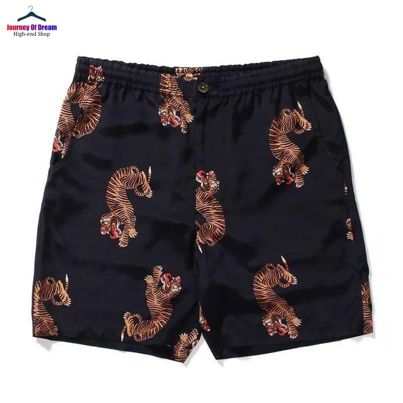 Trend Purple Green White Black WACKO MARIA Hawaii Casual Loose Hipster Mens Womens Beach Drawstring Shorts