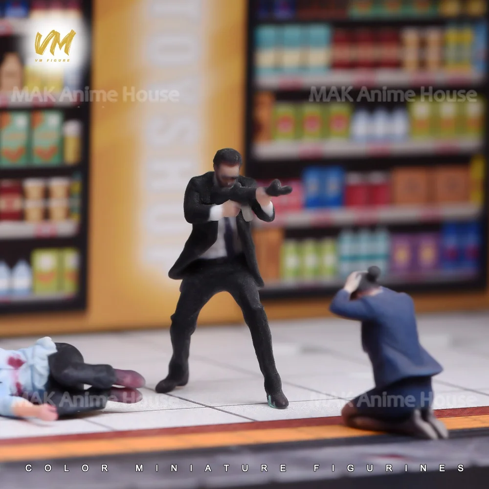 3D Print Figures 1/64 1/43 1/24 1/18 Masked Armed Robber Hostage Body Robbed Bank Overweight Men Realistic Model Scene Car Toys image 19