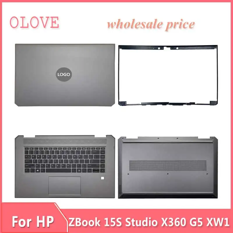 

New For ZBook 15S Studio X360 G5 XW1 Laptop LCD Back Cover Front Bezel Upper Palmrest Bottom Base Case Keyboard Hinges