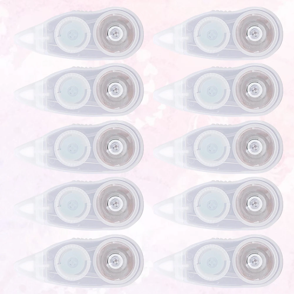 10 قطعة شريط تصحيح الأسطوانة نوع الشريط الأبيض التجفيف الفوري إعادة الكتابة السلس لأشرطة تصحيح القرطاسية المكتبية المدرسية