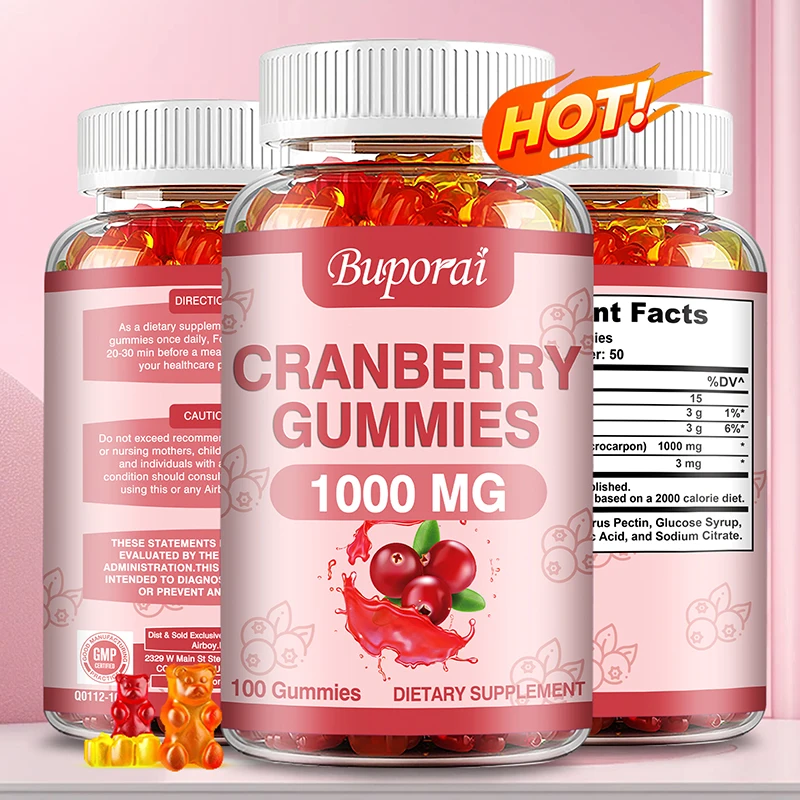 

Cranberry Gummies - for Beauty Skincare Cardiovascular Protection Digestion Prevention Gynecological Health Food