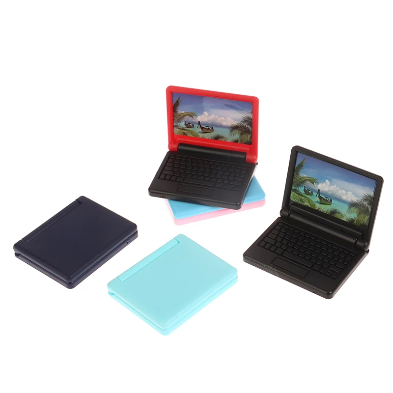 1/12 Dollhouse Office Computer Toys Dollhouse Laptop Model Dolls House Decoration Accessories