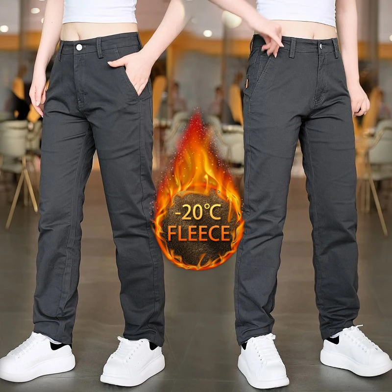 Celana Kasual Pria Model Slim Fit, Tebal, dan Elastis untuk Musim Gugur dan Musim Dingin, Tampan, Modis, dan Serbaguna