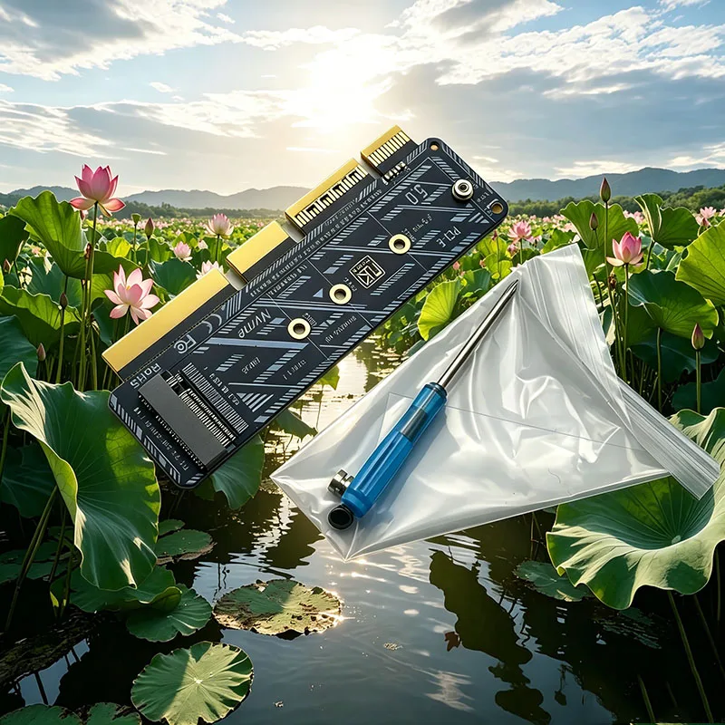 

Full Speed 128Gbps PCIE5.0 M Key Converter NVME SSD to PCI-Express 5.0 X4/X8/X16 Expansion Card Riser Adapter Supports 1U Server