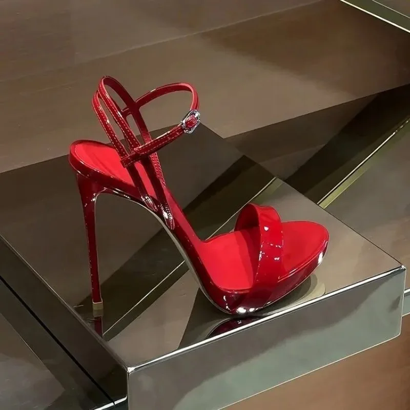 2026 New Model Sexy European Style High Heeled Women Shoes Elegant Sophisticated Open Toe Fashionable Sandals