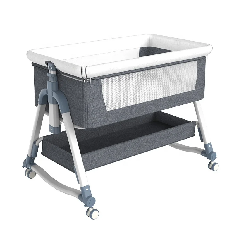 

Hot sale Newborn Swinging Baby crib can be moved to adjust the level of splicing collapsible cradle bed crib bed bb bed baby