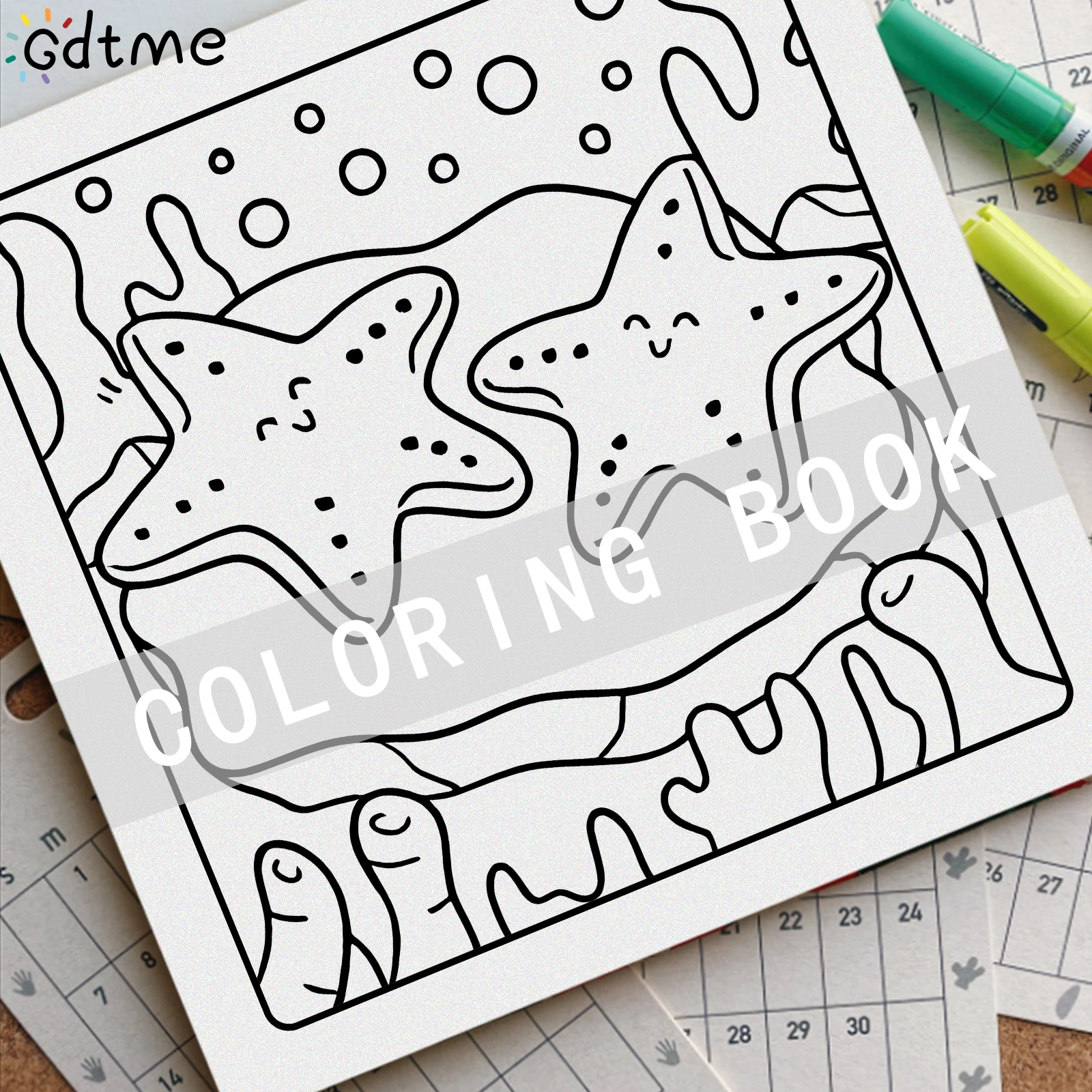 OCEAN CUTE Malbuch mit kräftigen, einfachen Mustern für Erwachsene, süßes Zeichenbuch, perfektes Geschenk für Party und Geburtstag – Detail 3